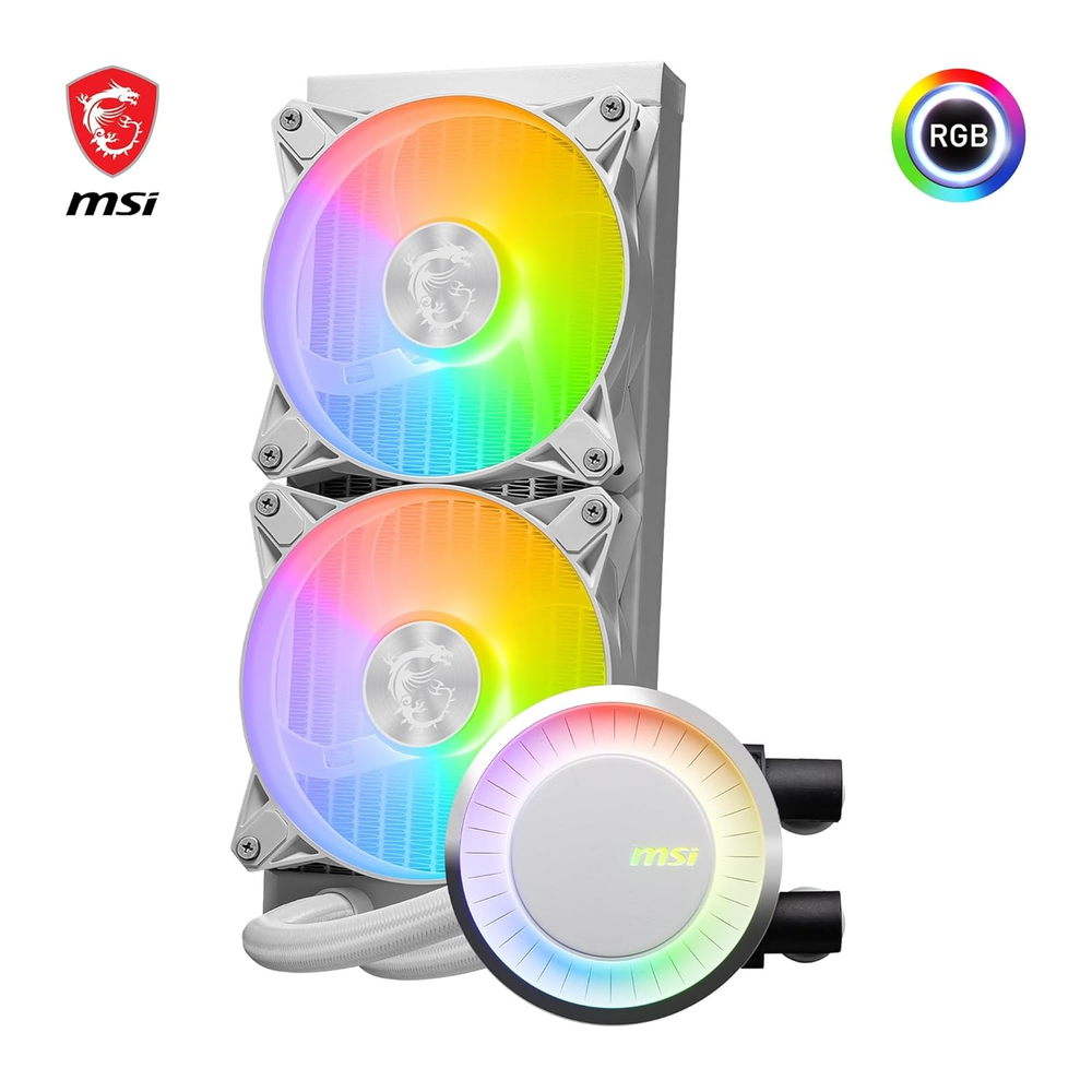 MSI MAG CORELIQUID E240 WHITE ARGB AIO Liquid CPU Cooler