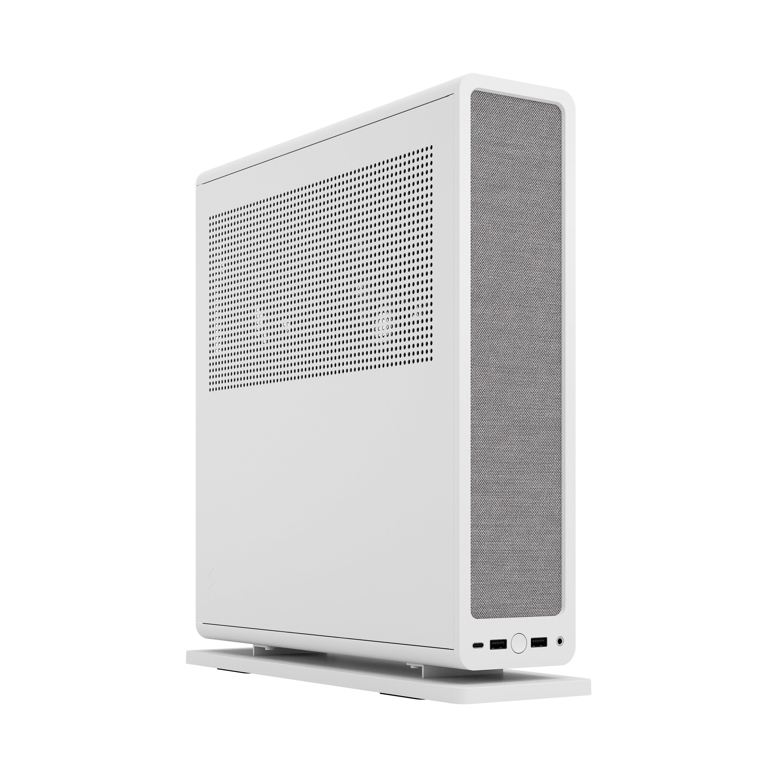 Fractal Design Ridge White ITX PCIe 4.0 Slim Small Form Factor PC Case