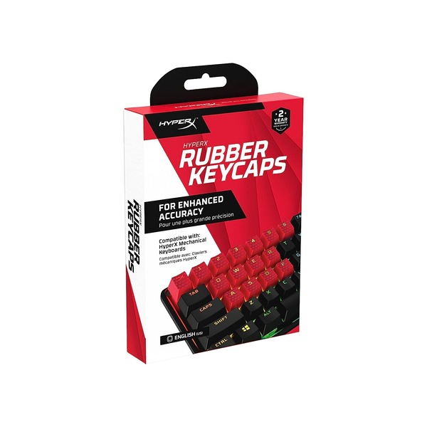 HyperX Rubber Keycaps – Gaming Accessory Kit (Red)