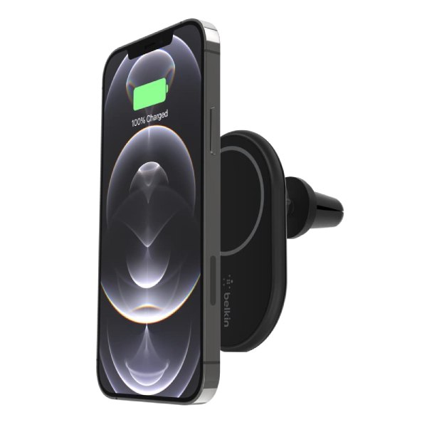 Belkin BoostCharge Wireless Charging Car Charger With 10W Charging Speed, Black