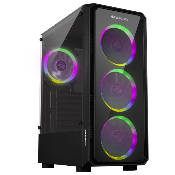 ZEBRONICS Invicta Pro Mid-Tower Premium Gaming Cabinet