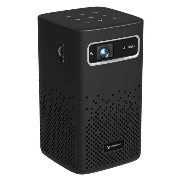 Portronics Pico 13 Rechargeable Smart Projector (Black)