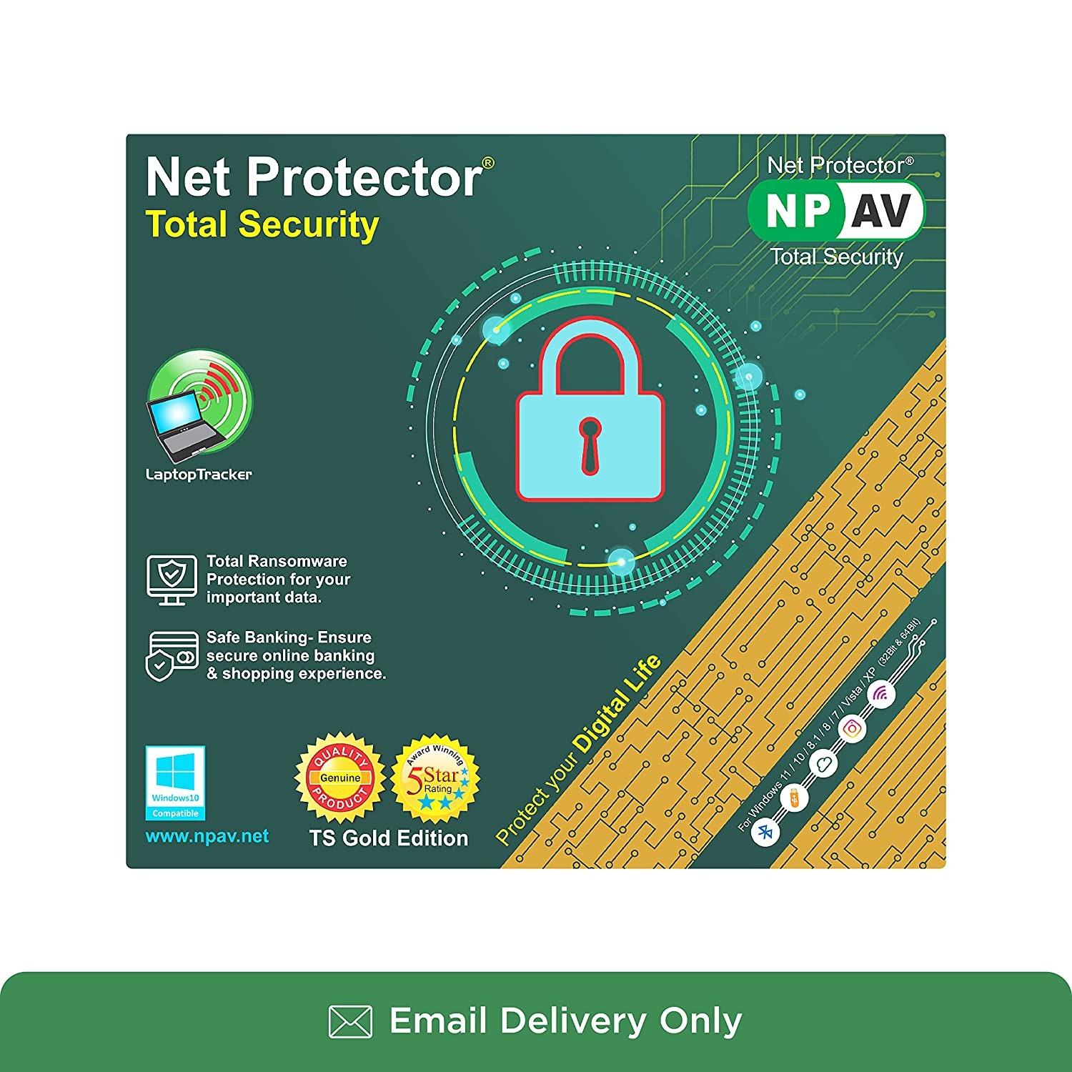 Net Protector Antivirus for PC Total Security 2025, 1 PC, 1 Year (Email Delivery in 1 Hour – No CD)
