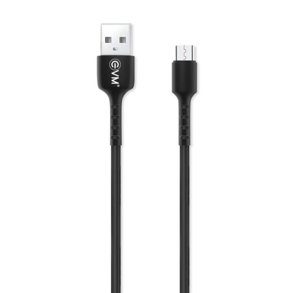 EVM MICRO USB DATA & SYNC CABLE (1 METER, 3 AMP) EVM-C-014, Black