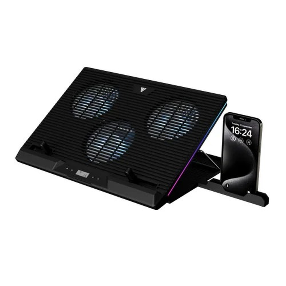 GAMDIAS Aether M1 RGB Laptop Cooling Pad (3×120mm Fans, up to 19")