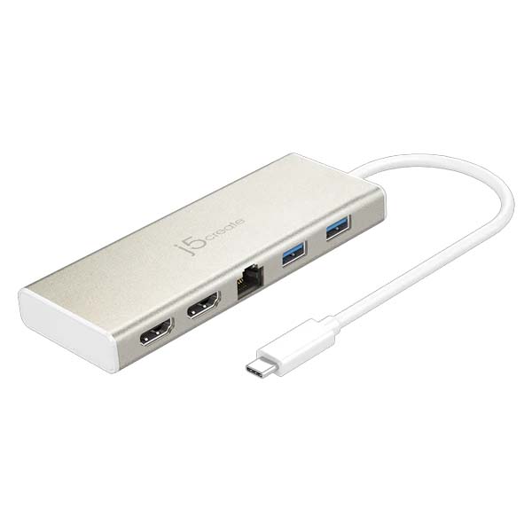 J5CREATE JCD381 USB Type-C Dual PD2.0 USB 3.1 HUB HDMI Mini Dock-Ethernet