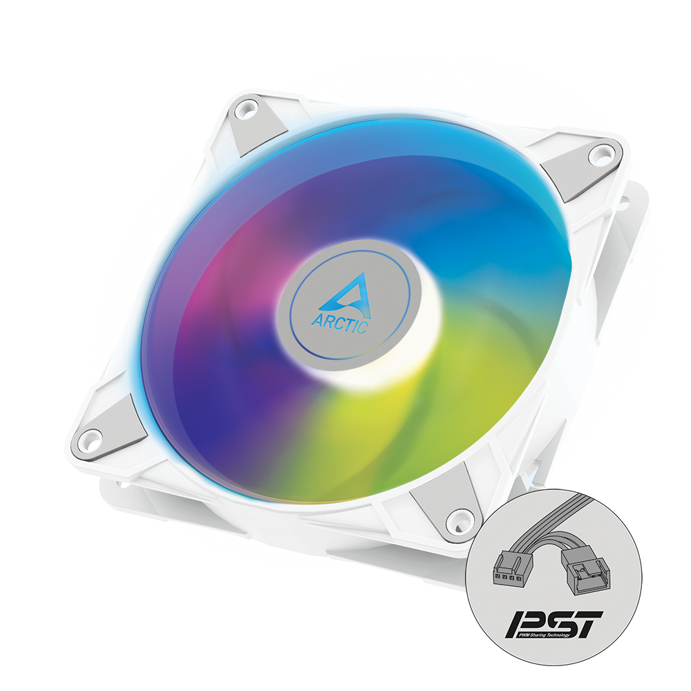 ARCTIC P14 PWM PST A-RGB 140mm Case Fan (White)