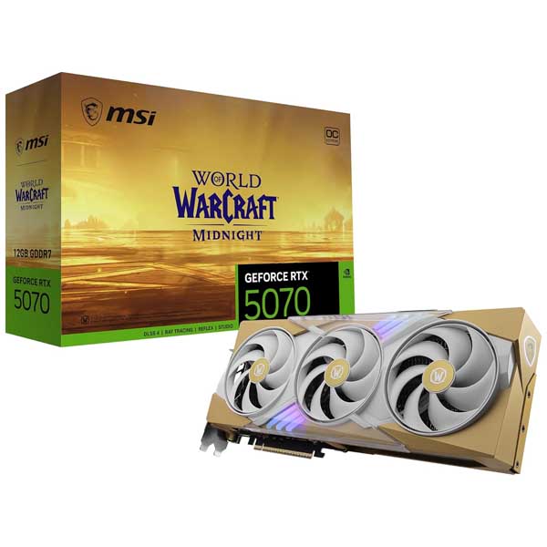 MSI Gaming RTX 5070 12G World of Warcraft Midnight Light Edition OC Graphics Card