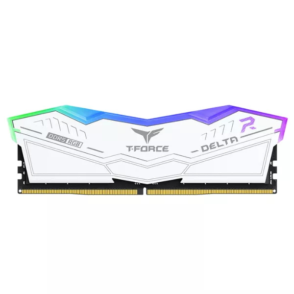 TEAMGROUP Delta RGB DDR5 16GB (16gbx1) 6000MHz CL38 RAM (White)