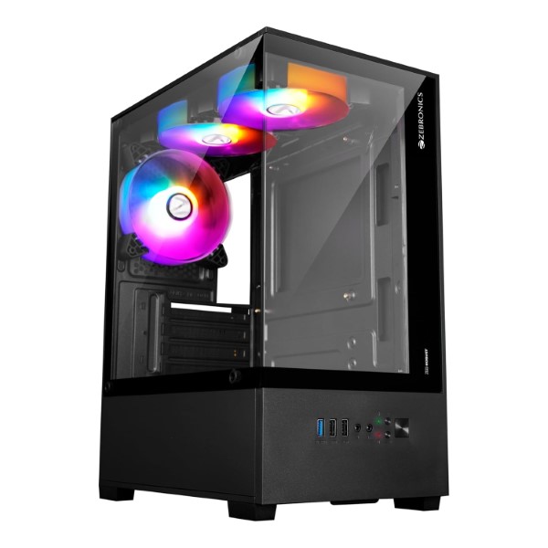 ZEBRONICS ROBUST Premium Gaming Cabinet – Black