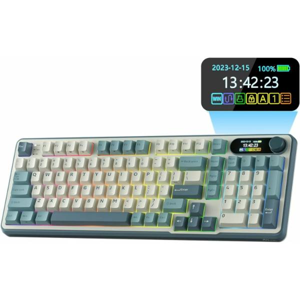 RK ROYAL KLUDGE S98 Mechanical Keyboard Light Cloud Brown Switch