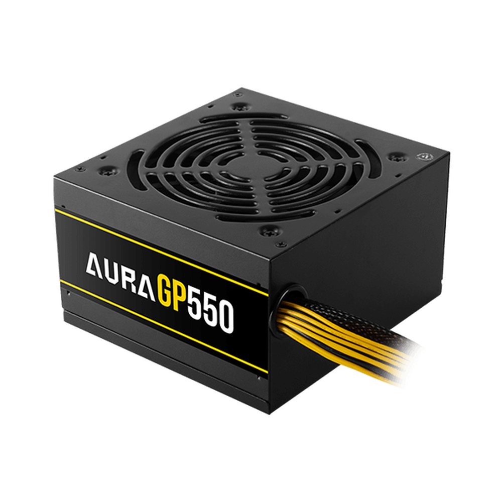 GAMDIAS AURA GP550 550W 80+ White Non-Modular ATX Power Supply (120mm Hydraulic Fan, Dual PCIe, Flat Cables)
