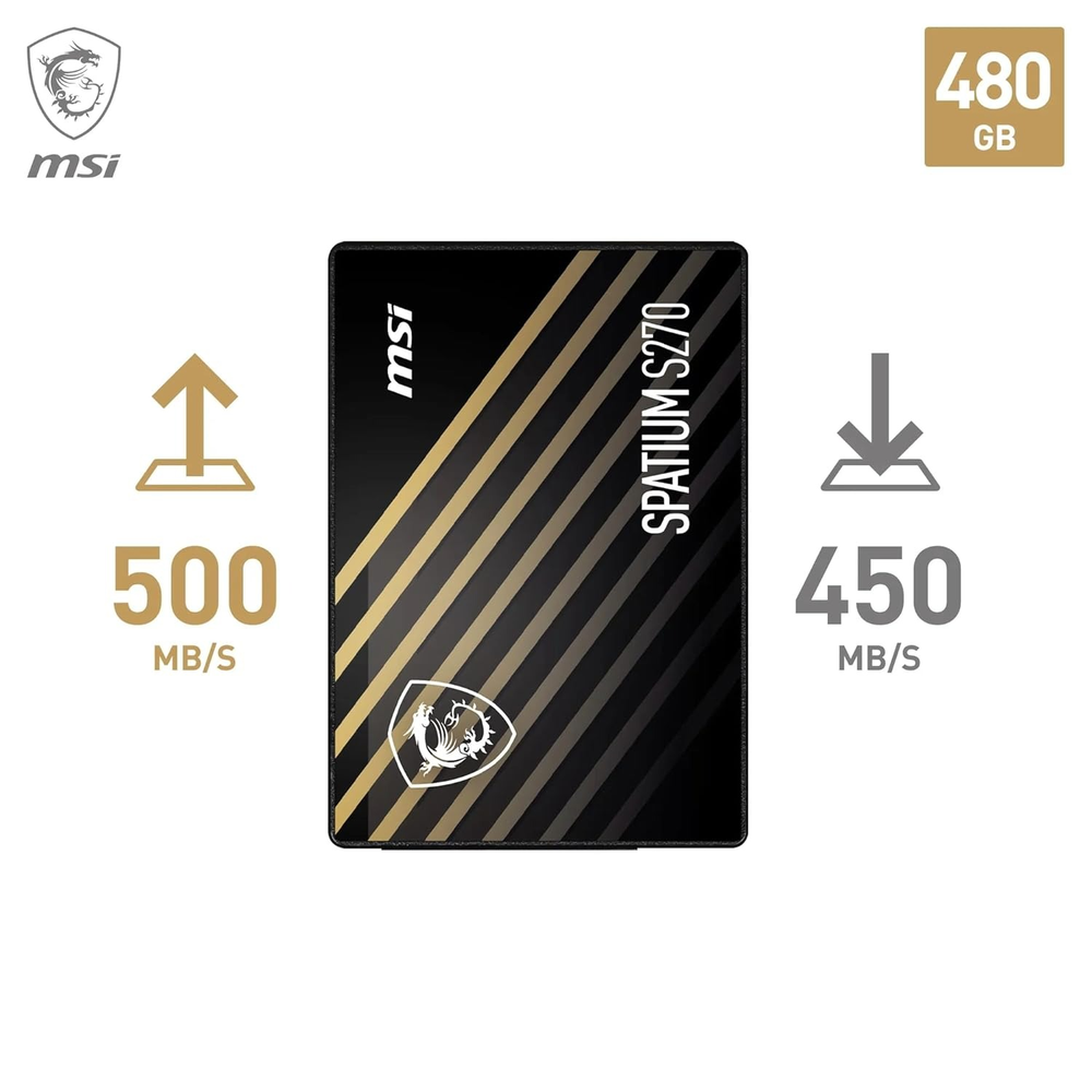 MSI SPATIUM S270 480GB SATA 2.5" Internal SSD