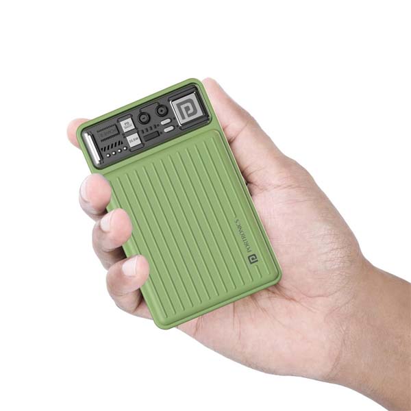 Portronics Luxcell Mini 10K Advanced 10000 mAh Nano Power Bank (Green)