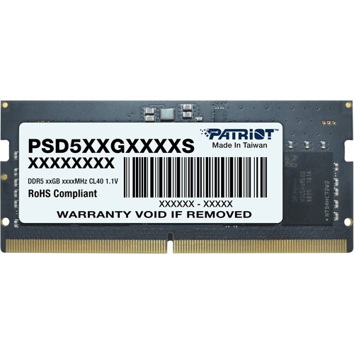 Patriot Signature Line 16GB (1x16GB) DDR5 4800MHz CL40 SODIMM Laptop RAM