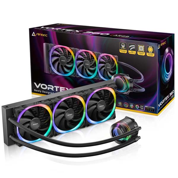 Antec Vortex 360mm ARGB All in One Liquid CPU Cooler