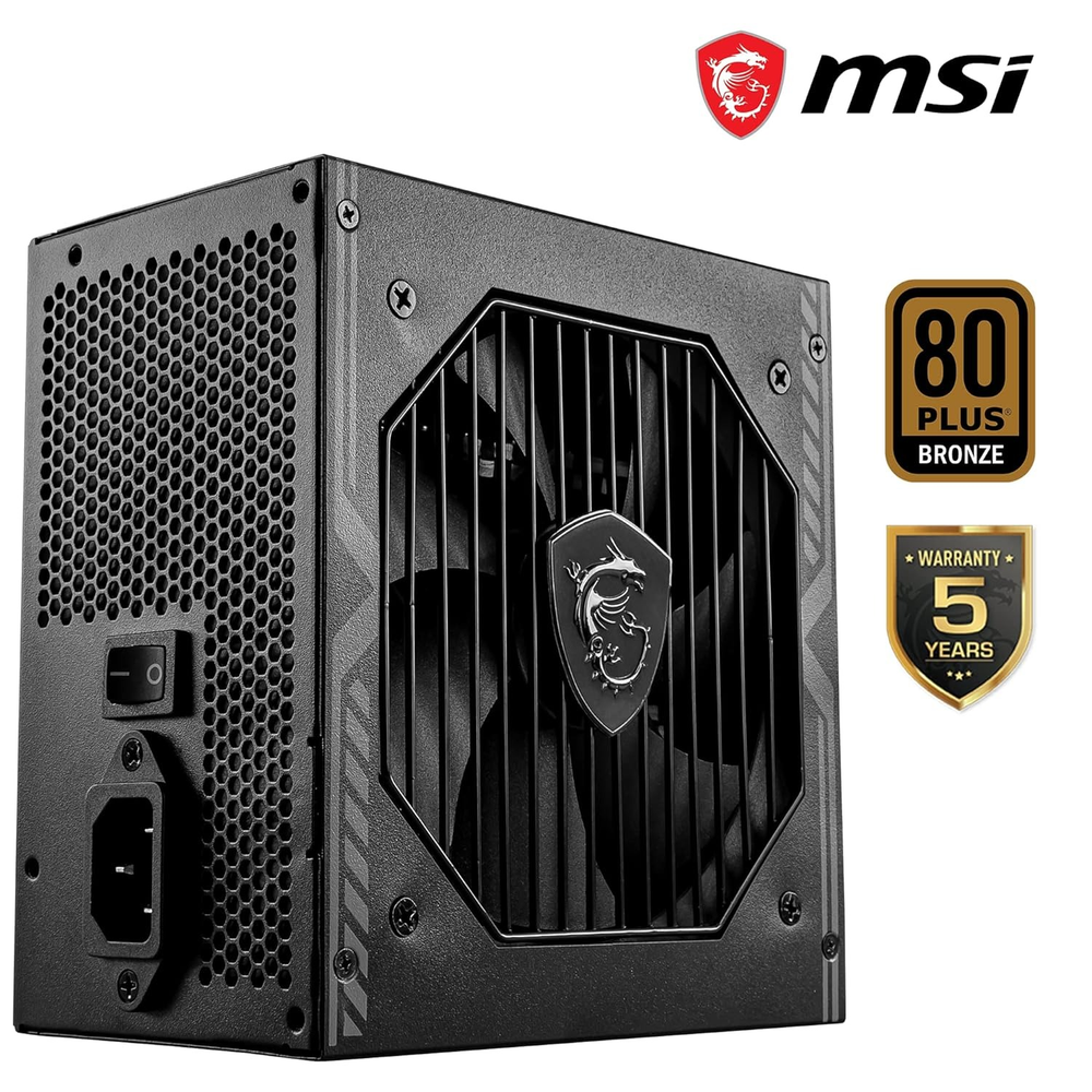 MSI MAG A650BN 650W 80+ Bronze Non-Modular Power Supply Unit