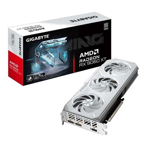 Gigabyte RX 9060 XT GAMING OC ICE 16G GDDR6 Graphic Card GV-R906XGAMINGOCICE-16GD