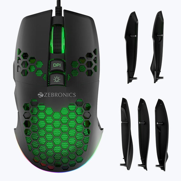 ZEBRONICS Crosshair Premium Gaming RGB USB Mouse