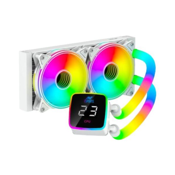 Ant Esports ICE-Glow 240 ARGB CPU Liquid Cooler – White