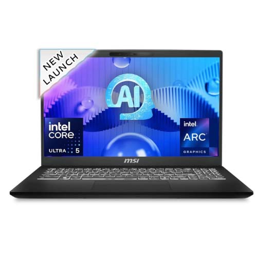 MSI MODERN 15H AI C1MOG-261IN 15.6 Inch Intel Core Ultra 5-125H 16GB RAM 512GB SSD Integrated GPU Gaming Laptop 9S7-15H551-261