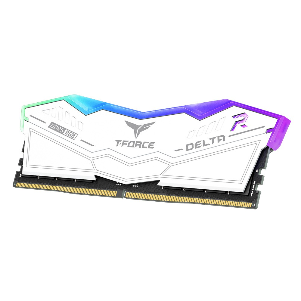 TEAMGROUP T-Force Delta RGB DDR5 32GB 5600MHz CL36 Desktop RAM (White)