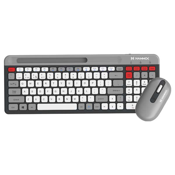 HAMMOK Axton Multi Device Wireless + Bluetooth Keyboard & Mouse Combo