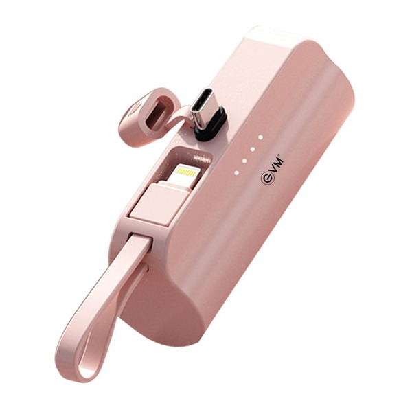 EVM ENLITE C 5000MAH POWER BANK, Pink