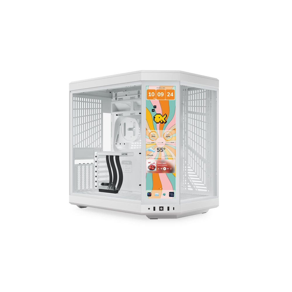 HYTE Y70 Touch Infinite 14.9" Dual-Chamber E-ATX Mid-Tower Case (Snow White)