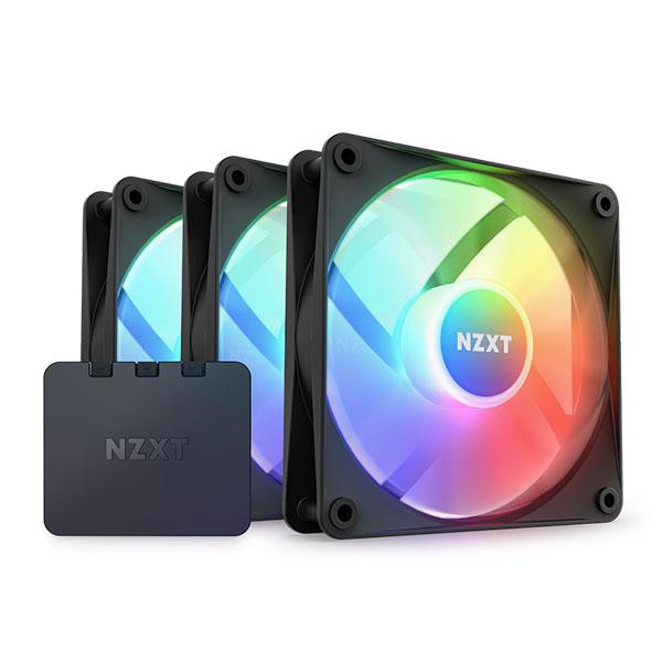 NZXT F120 RGB Core Fan (Black, 3-Pack with RGB Controller)