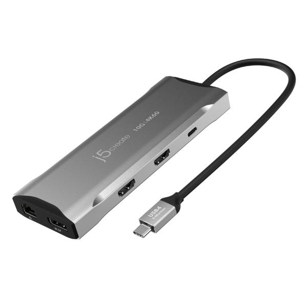 j5create JCD397 4K60 Elite USB-C Triple-Monitor 10Gbps Mini Dock