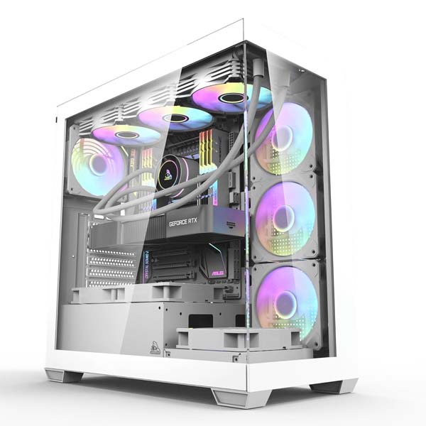 TAG Gamerz Luminor RGB ATX Mid-Tower Cabinet (White)