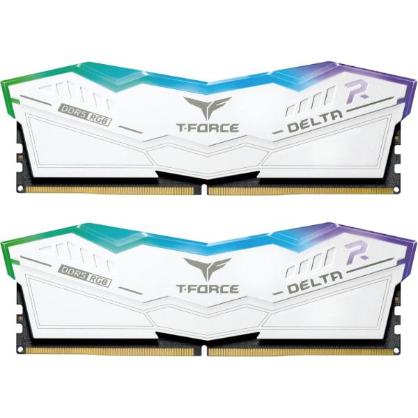 TeamGroup DELTA RGB 64GB (32GBx2) 6000MHz CL30 DDR5 DESKTOP MEMORY WHITE
