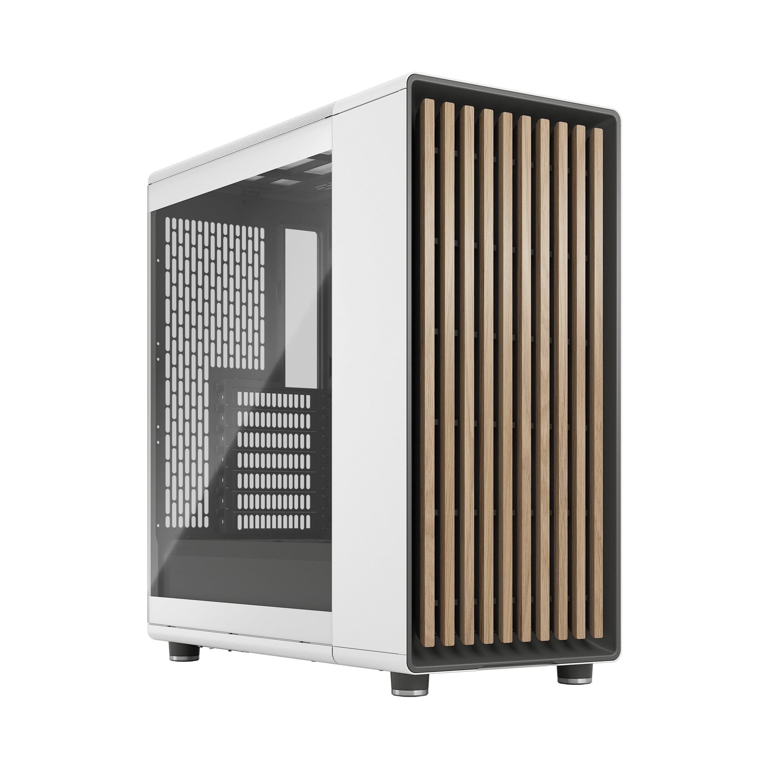 Fractal Design North Chalk White TG Clear Tint ATX Mid Tower PC Case