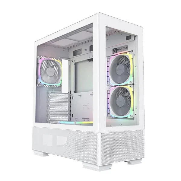 Montech Sky Two Argb Atx Mid Tower Cabinet (Pristine White)