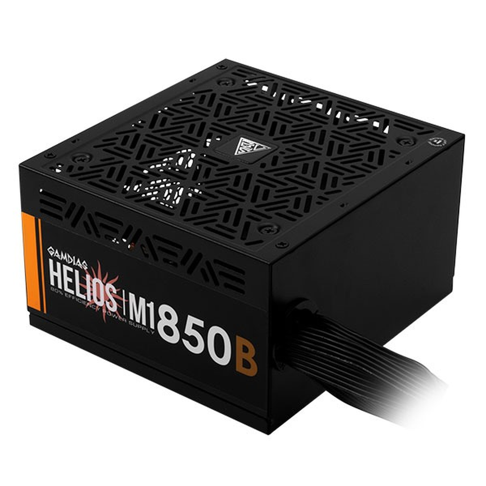 GAMDIAS HELIOS M1-850B 850W 80+ Bronze Power Supply (Non-Modular, Black Flat Cables)
