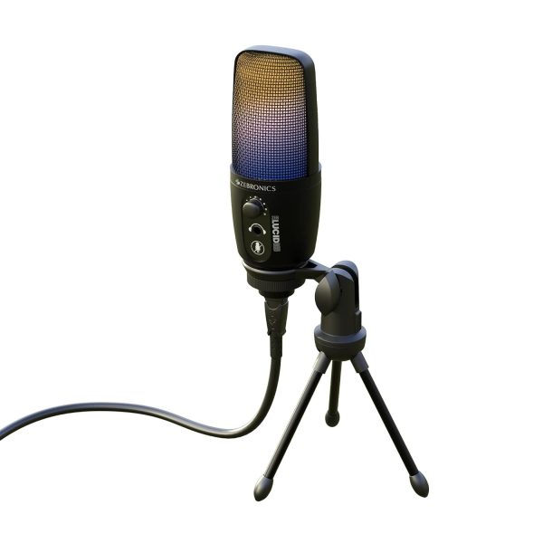 Zebronics Zeb Lucid RGB Gaming-Tripod Condenser Microphone