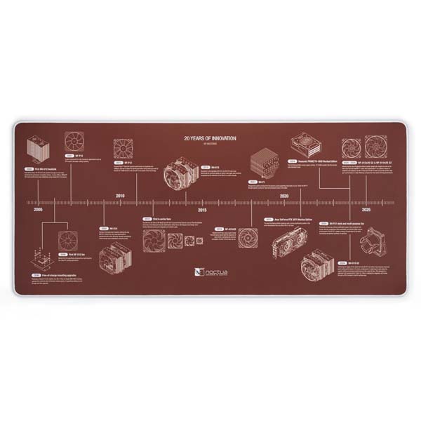 Noctua NP-DM3 20-Year Anniversary 90x40cm Desk Mat (Brown)