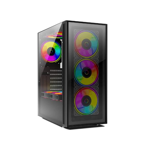 Circle Elegantor X5 ARGB Mid-Tower Computer Case Gaming Cabinet – Black