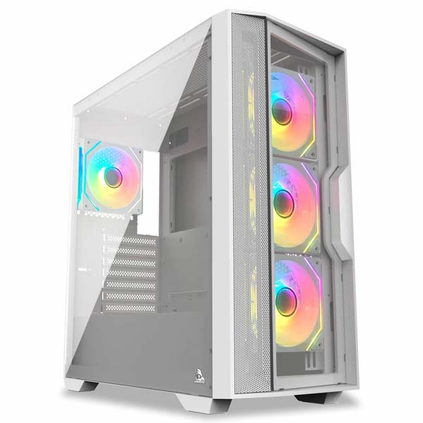 TAG Gamerz Andromeda RGB M ATX Mid-Tower Cabinet (White)