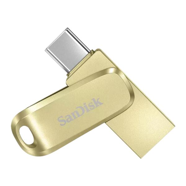 SanDisk Ultra Dual Drive Luxe USB Type-C Flash Drive – 512GB (Gold)