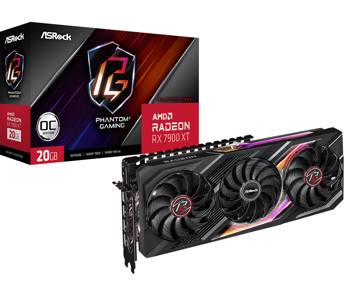 ASROCK AMD RADEON RX7900XT 20GB PHANTOM GAMING OC GRAPHIC CARD