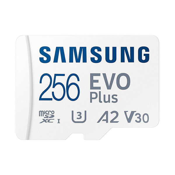 Samsung EVO Plus 256GB microSDXC UHS-I U3 130MB/s Full HD & 4K UHD Memory Card with Adapter (MB-MC256KA)