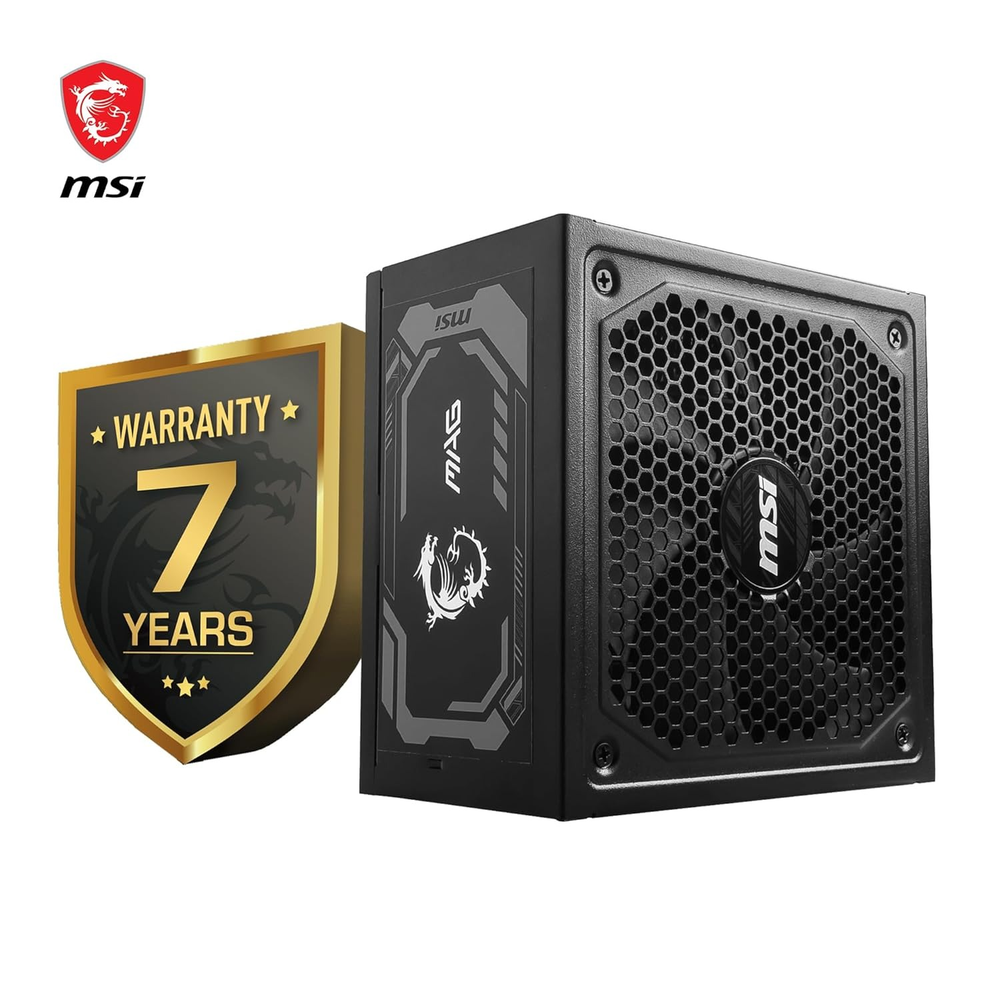 MSI MAG A1000GLS PCIE5 1000W 80+ Gold Fully Modular PCIe 5.0 ATX 3.1 Power Supply Unit