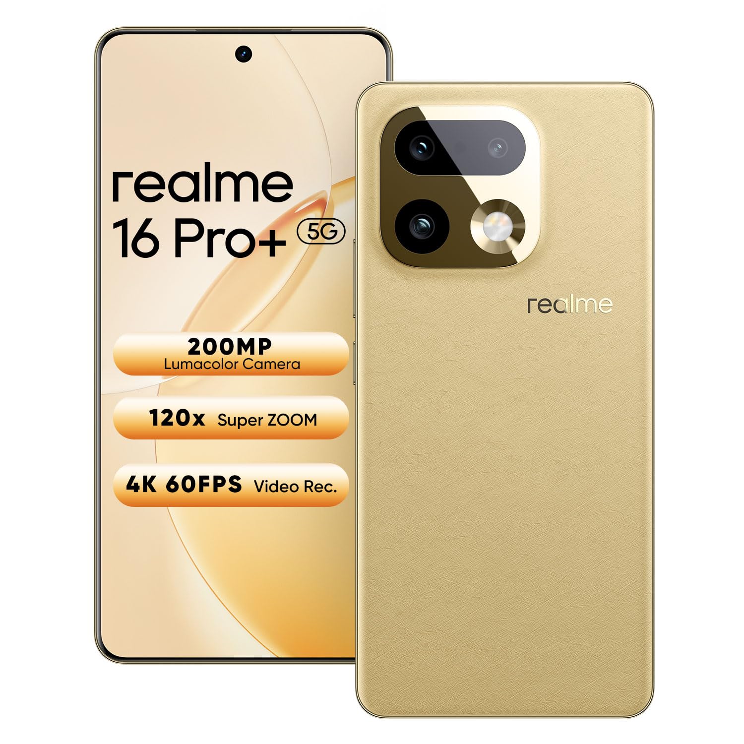 realme 16 Pro+ 5G | 12 GB | 256 GB | Master Gold