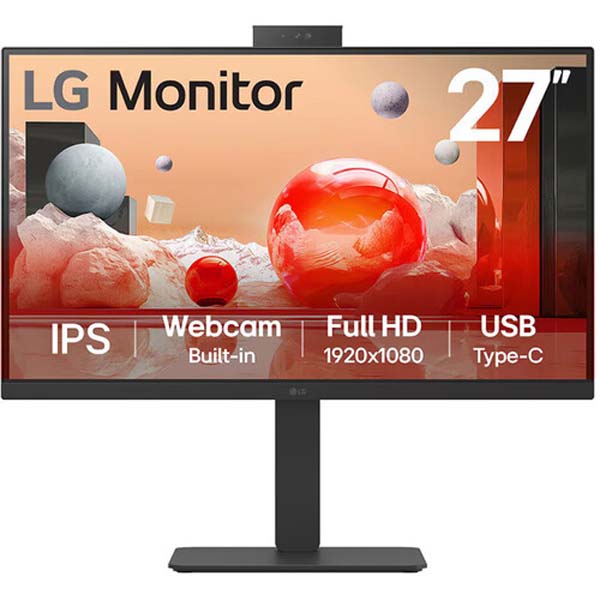 LG 27BA850-B 27″ Full HD 100 Hz Video Conferencing Monitor (Black)