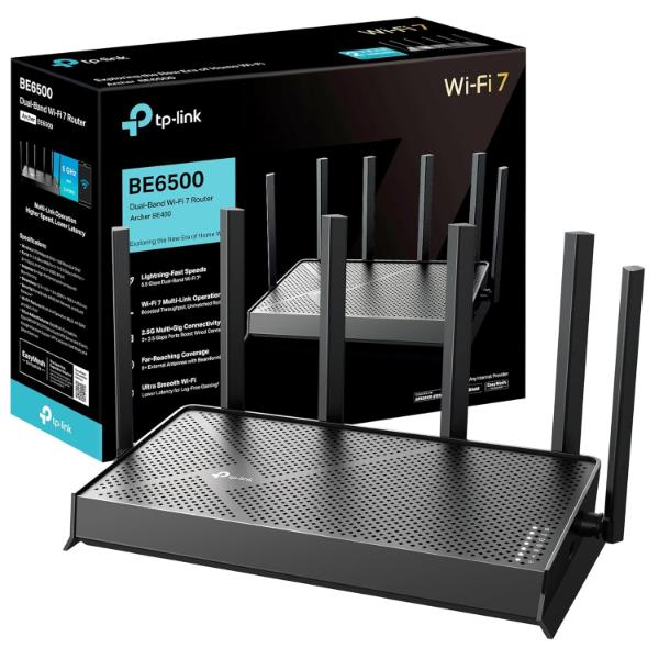 TP-Link Archer BE400 Dual-Band BE6500 WiFi 7 Router