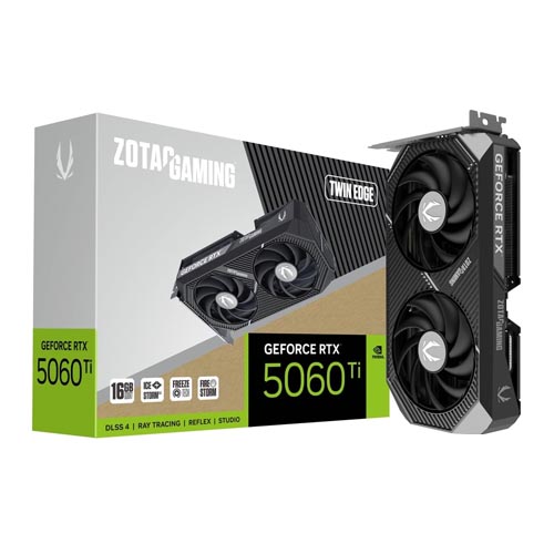 ZOTAC GAMING GeForce RTX 5060 Ti 16GB Twin Edge Graphic Card ZT-B50620E-10M