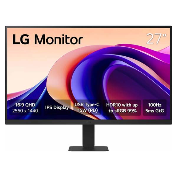 LG 27U631A-B 27 Inch 100Hz IPS QHD (2560×1440) Monitor (Black)