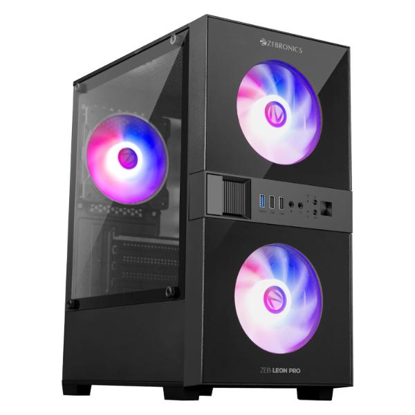 ZEBRONICS Leon PRO Premium Gaming Cabinet (Black)